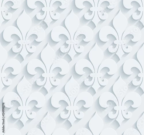 Obraz Light gray seamless background. Neutral tileable vector pattern.