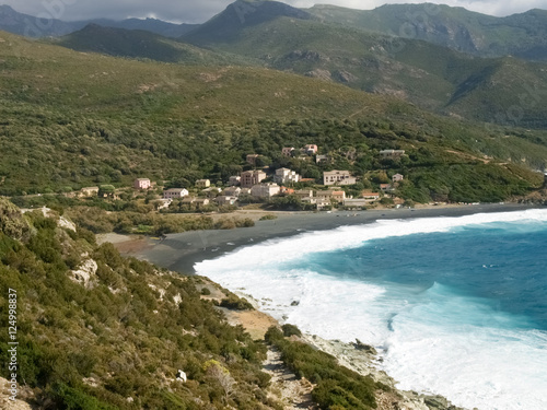 Beach with strong Mistral wind