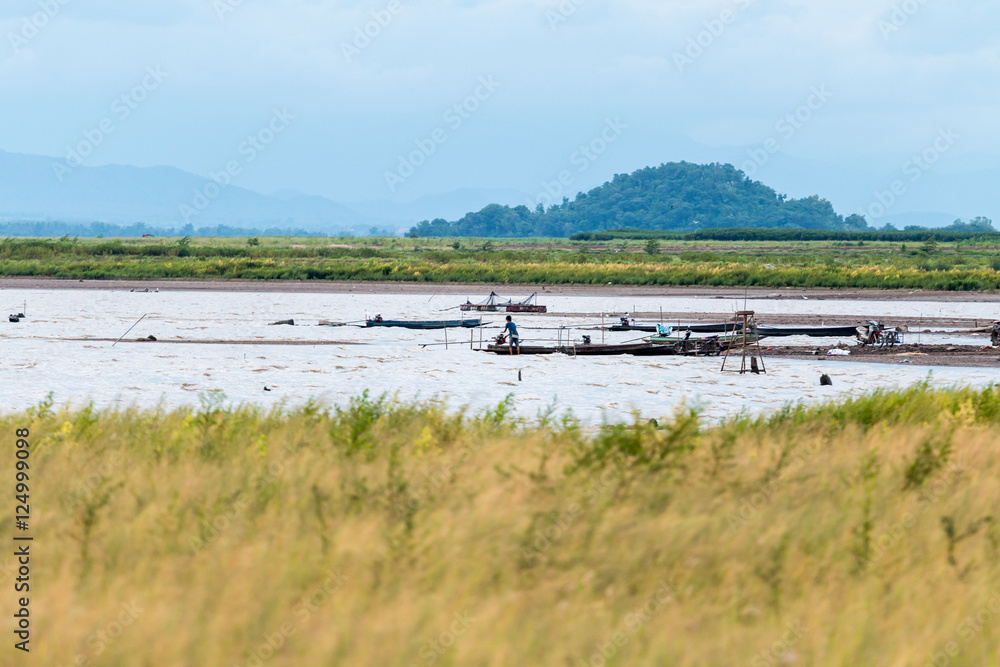 The dam and recreational fishing of Thailand.