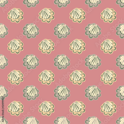 Abstract flower seamless pattern background. 
