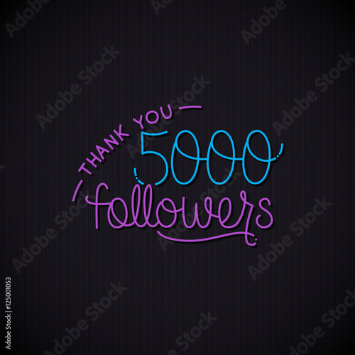 Vector thanks design template for network friends and followers. Thank you card. Image Social Networks. Web user celebrates a large number of subscribers.