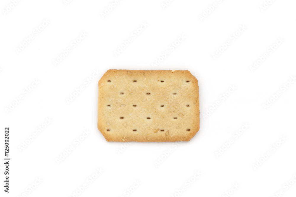 Cracker isolated on white background.