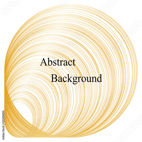 The Expanding Circles Pattern.Golden Iridescent Striped Tunnel. Template for Visiting Cards, Labels, Fliers, Banners, Badges, Posters, Stickers and Advertising Actions.  Abstract Background.Vector Ill