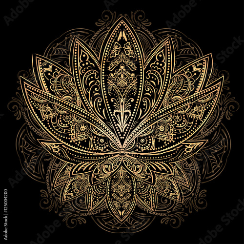 lotos tattoo vector