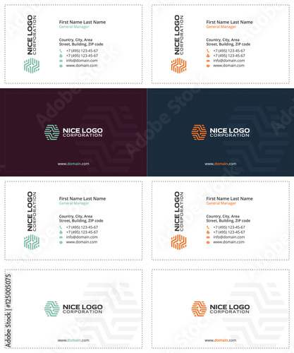 wooden business cards cherry and dark blue colors