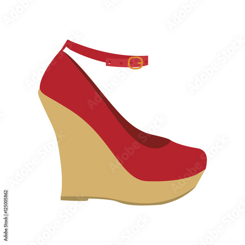high heel mary jane style shoe icon image vector illustration design 