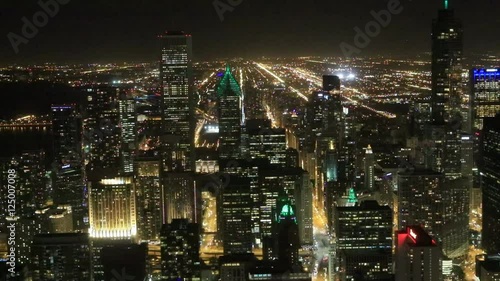 Wallpaper Mural An Aerial of the Chicago skyline after dark Torontodigital.ca