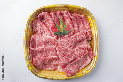 Obraz na płótnie 牛肉 すき焼き しゃぶしゃぶ用 w salonie