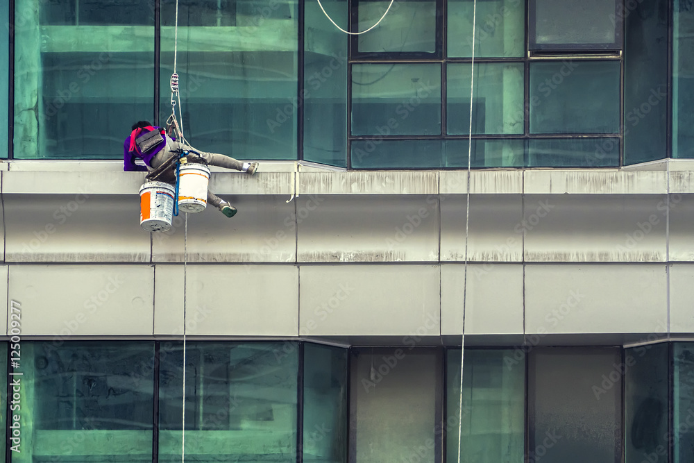 Clean the exterior of the building Clean the exterior of the building