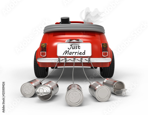Obraz na plátně Just Married