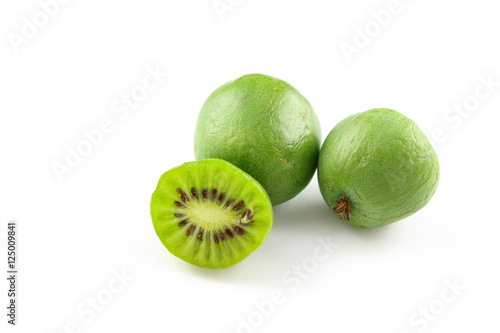 hardy kiwi fruits isolated