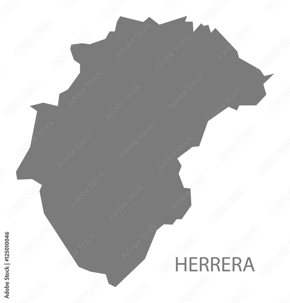 Herrera Panama Map grey