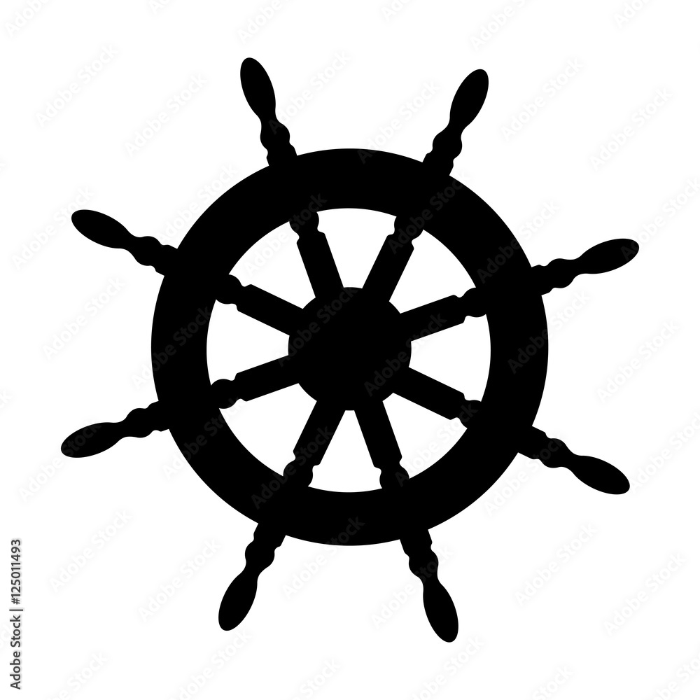 Fotografie boat rudder icon image vector illustration design