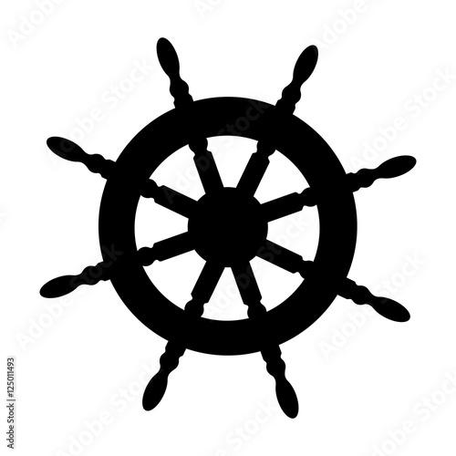 boat rudder icon image vector illustration design 
