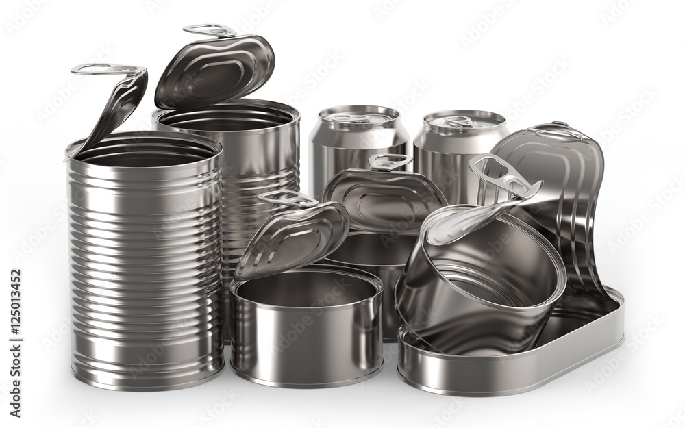 Fotografie Altmetall Blechdosen Recycling
