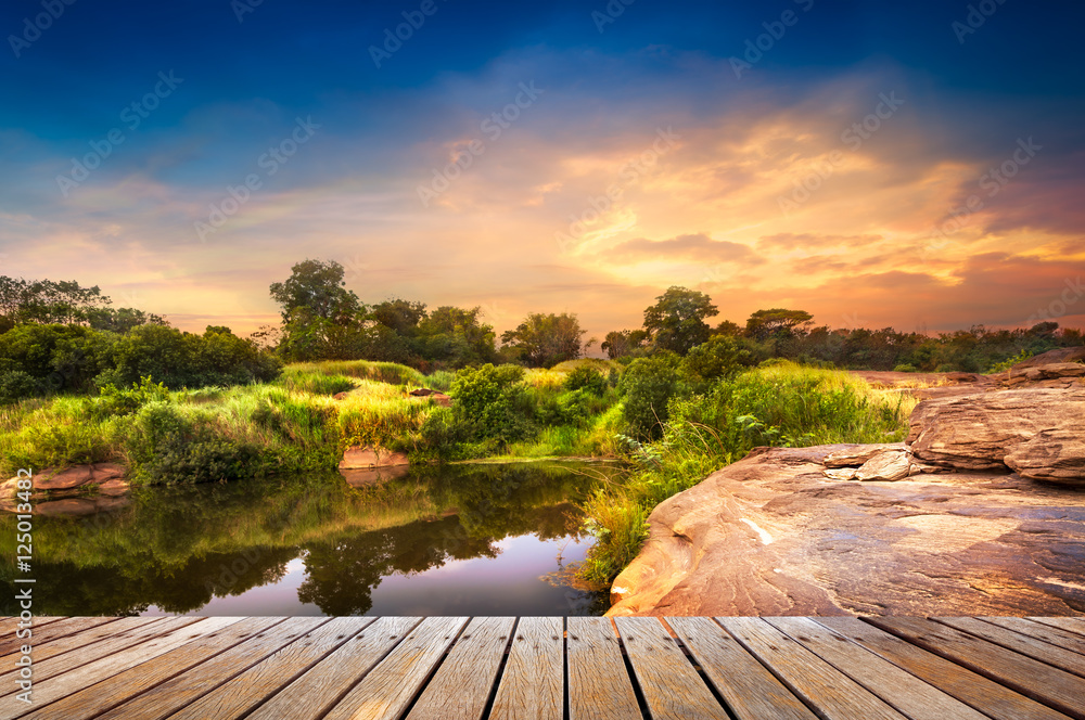 Fotografie Wooden walkway