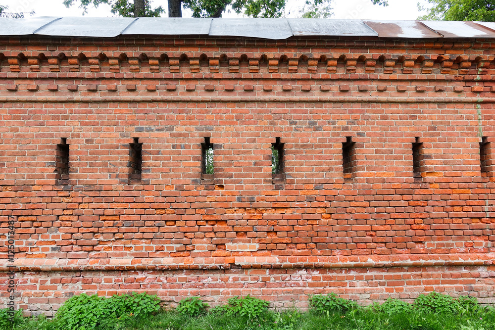 Brick wall with openings