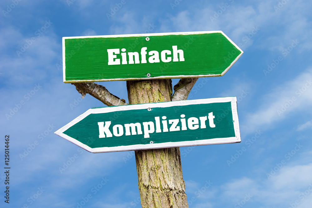 Fototapeta premium Schild 127 - Einfach