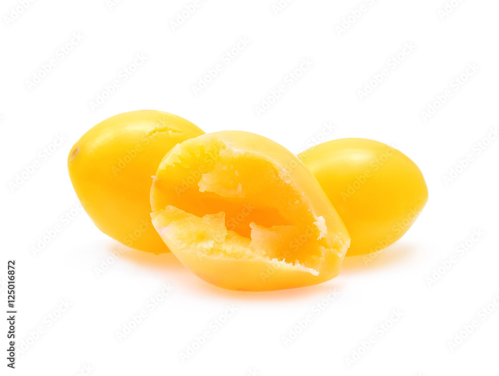 Ginkgo nuts isolated on white background Ginkgo nuts isolated on white background