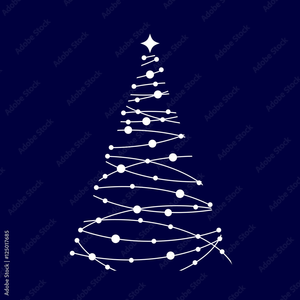 vector illustration of decorated Christmas tree vector illustration of decorated Christmas tree