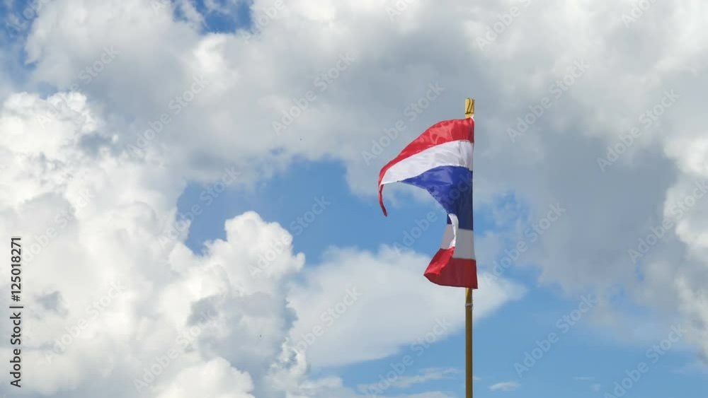 Thailand flag waving Thailand flag waving