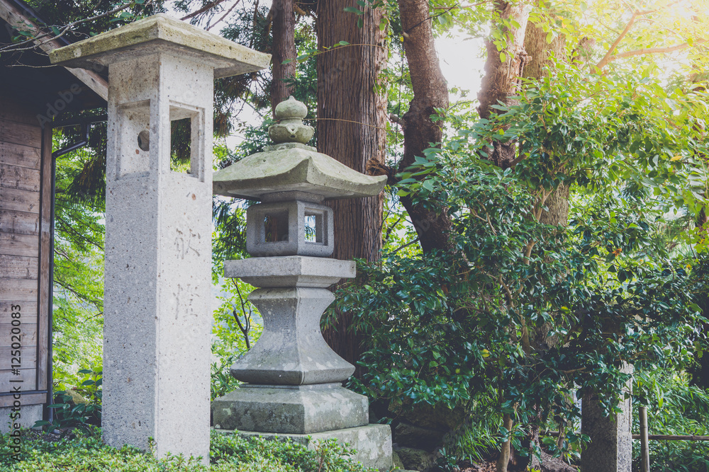 Stone lantern in Japan