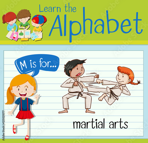 Flashcard letter M is for martial arts photo