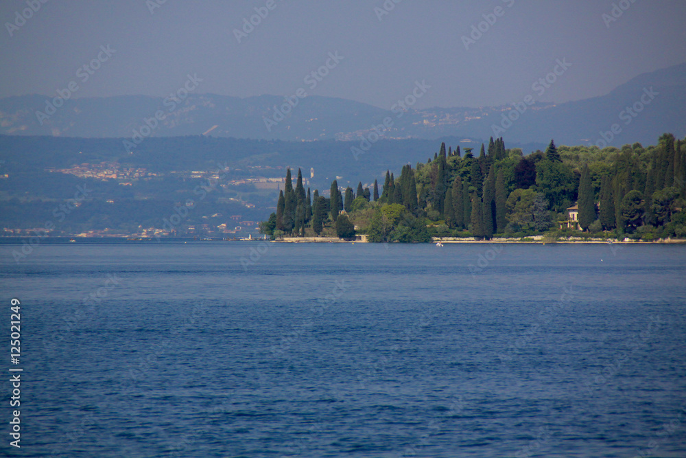 Garda Lake landscape in Garda town Garda Lake landscape in Garda town