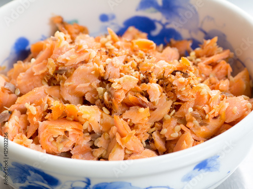 Japanese cuisine, salmon flakes