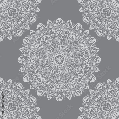 Mandala vector tribal vintage ethnic seamless pattern for print