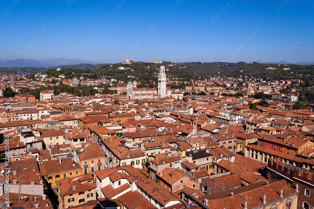 Aerial View of Verona - Veneto Italy