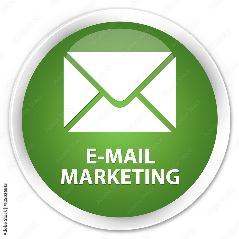 E-mail marketing soft green glossy round button E-mail marketing soft green glossy round button