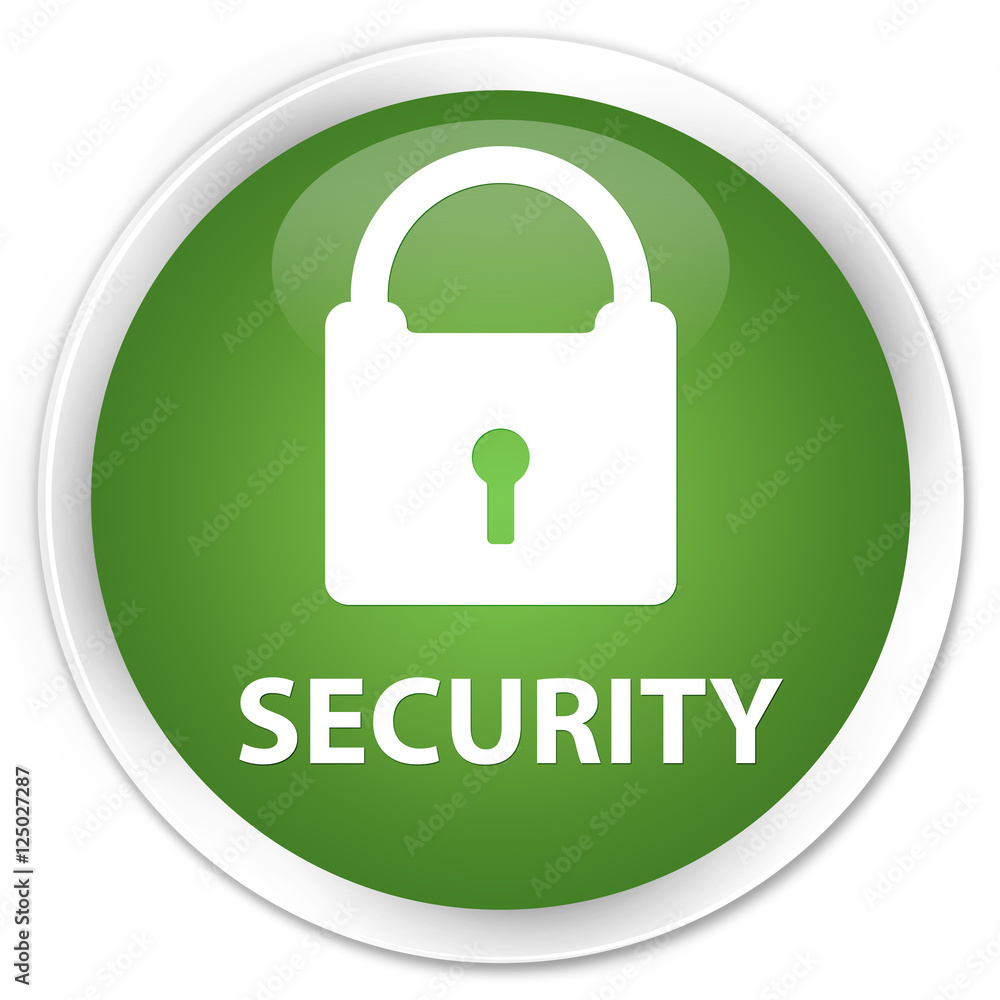 Security (padlock icon) soft green glossy round button Security (padlock icon) soft green glossy round button