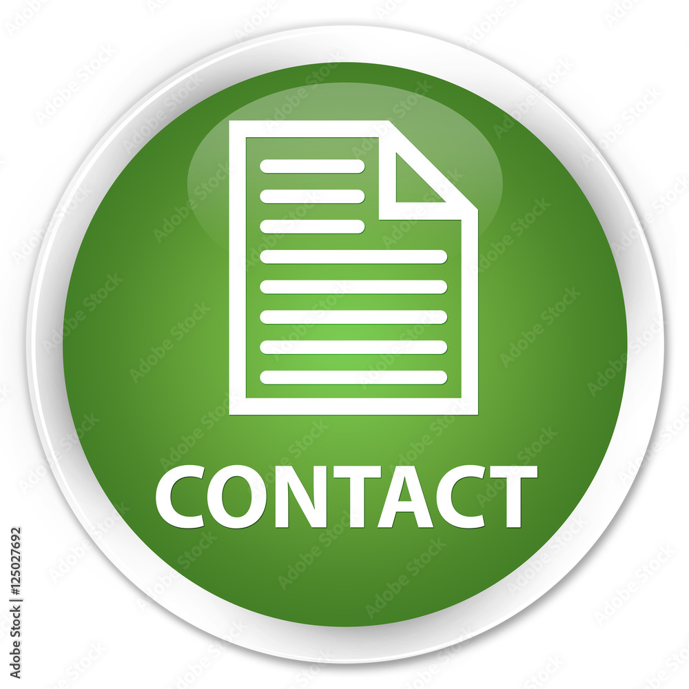 Contact (page icon) soft green glossy round button Contact (page icon) soft green glossy round button