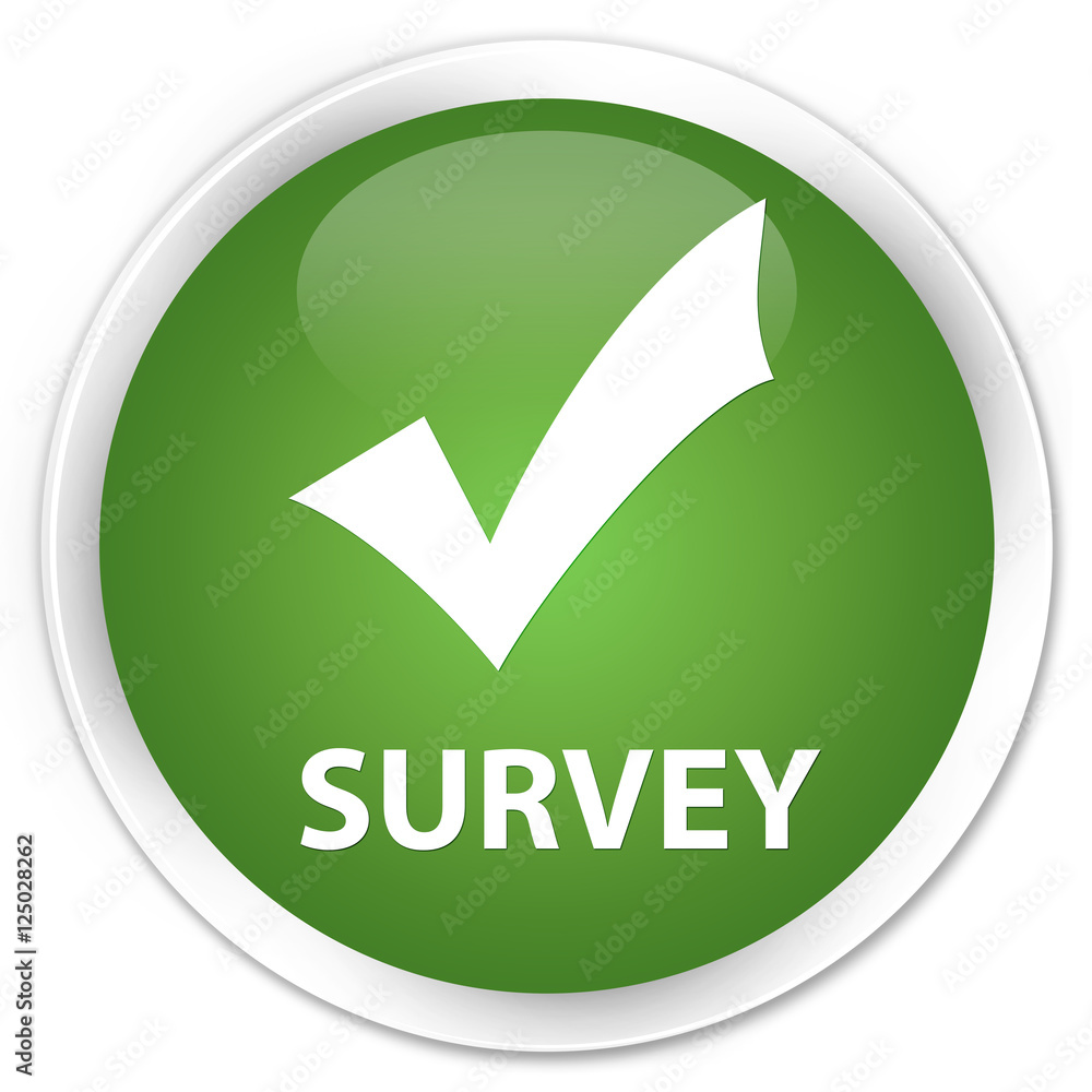 Survey (validate icon) soft green glossy round button Survey (validate icon) soft green glossy round button
