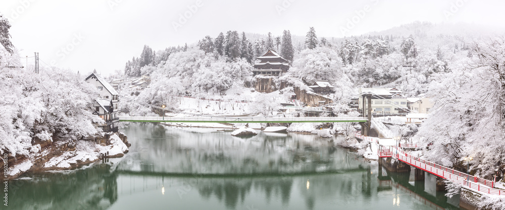 Obraz premium Winter Landcape lake