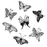 Butterfly logo set