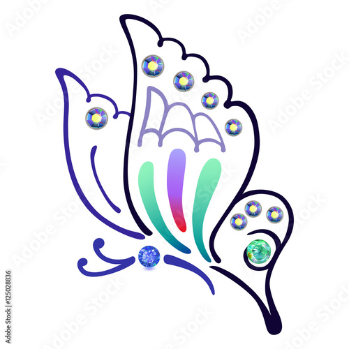 Colored butterfly logo