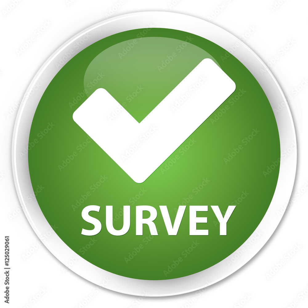 Survey (validate icon) soft green glossy round button Survey (validate icon) soft green glossy round button