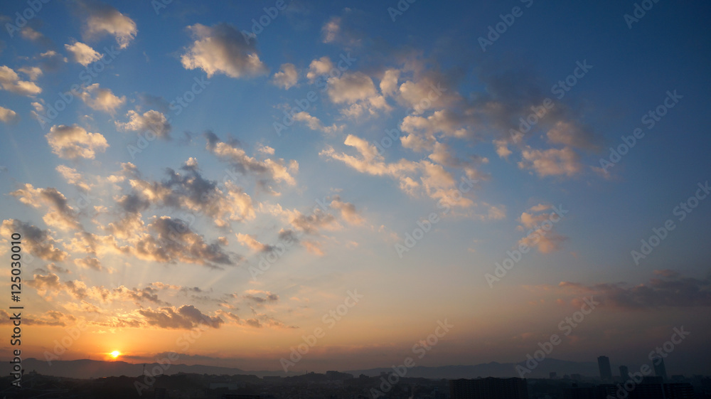 Naklejka premium 朝日