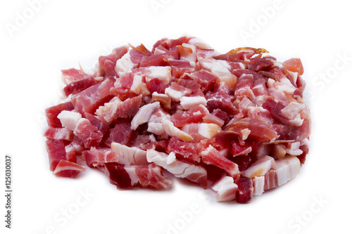 bacon bits isolated on white background