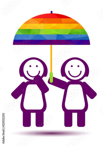 girls couple with umbrella