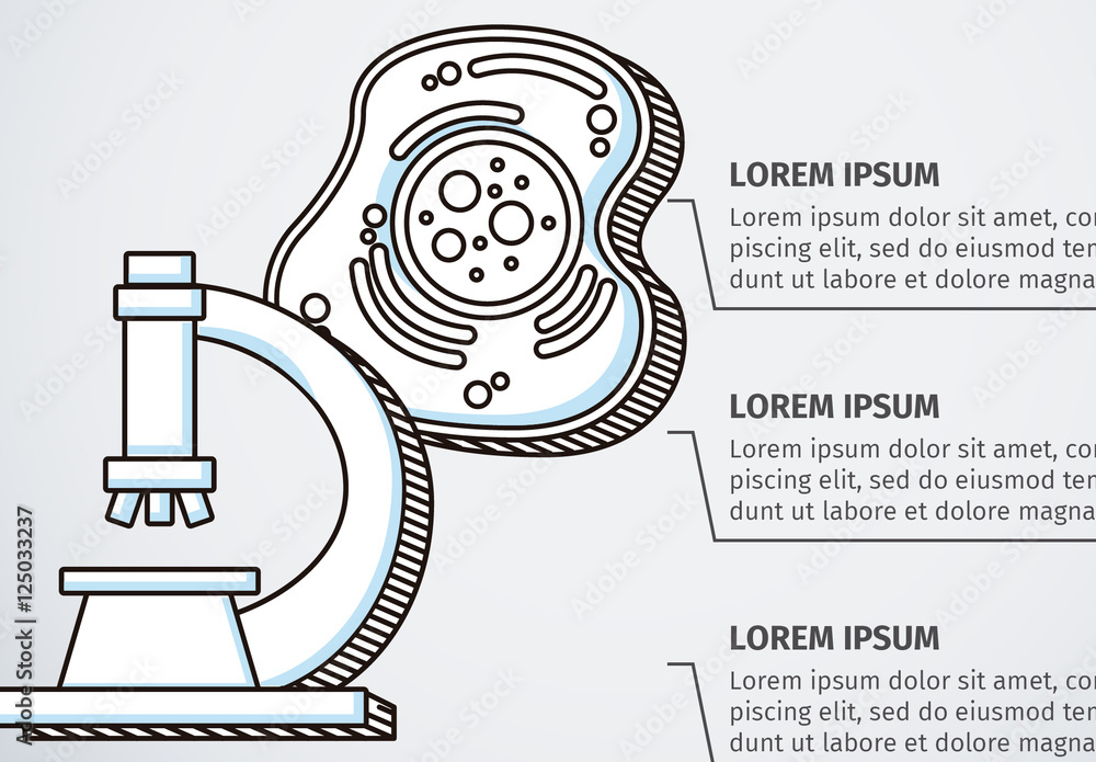 Black And Blue Microscope Cell Biology Research Infographic Stock ...