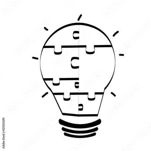 Isolated conceptual lightbulb