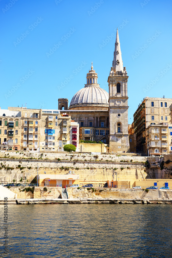 The view on Valletta, Sliema, Malta