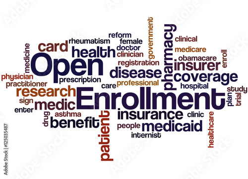 Open Enrollment, word cloud concept 8