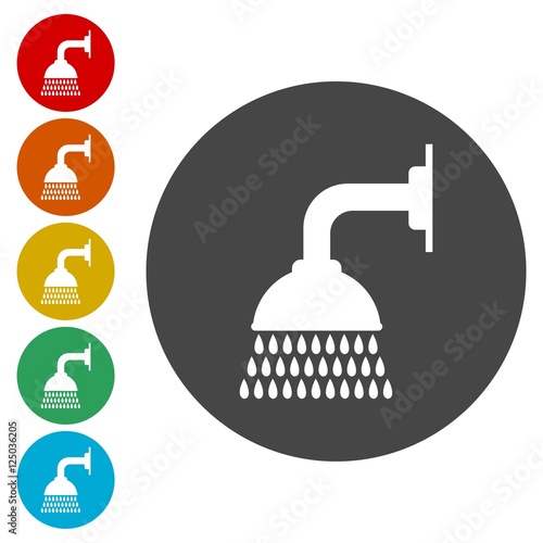 Shower icon. Shower flat symbol.