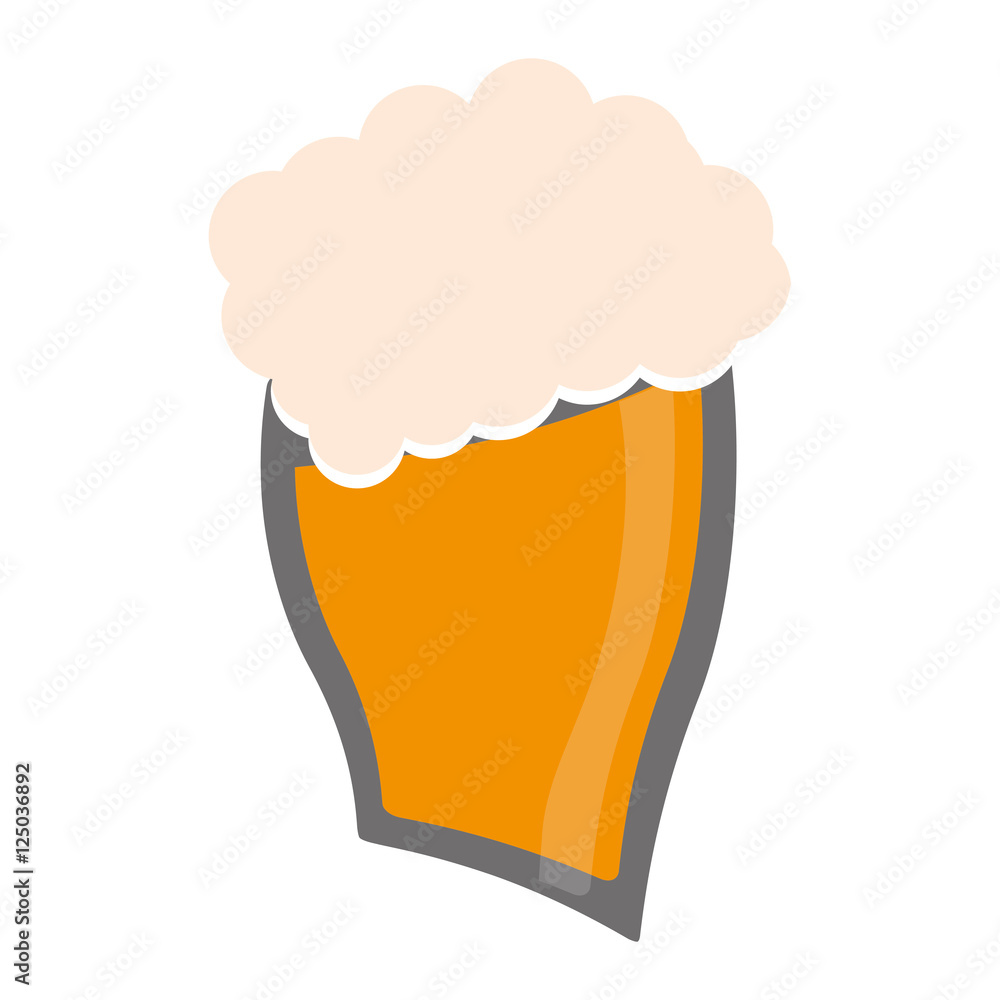 fresh beer glass isolated icon vector illustration design fresh beer glass isolated icon vector illustration design