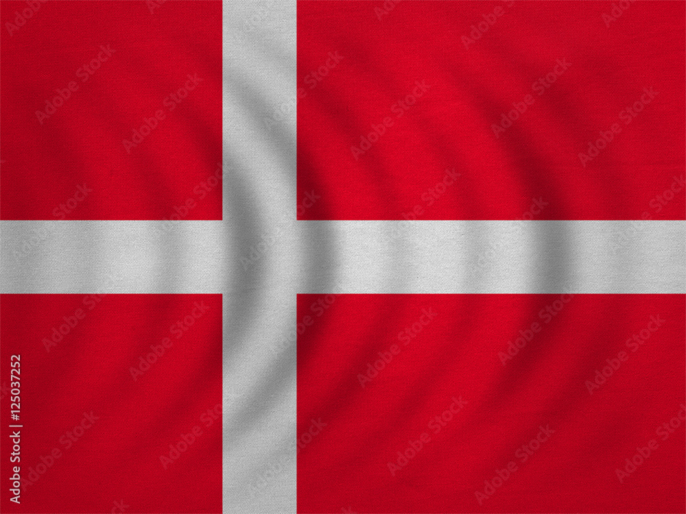 Flag of Denmark wavy, real detailed fabric texture Flag of Denmark wavy, real detailed fabric texture