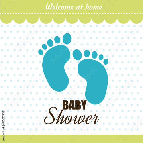 Baby shower design over white background,vector illustration